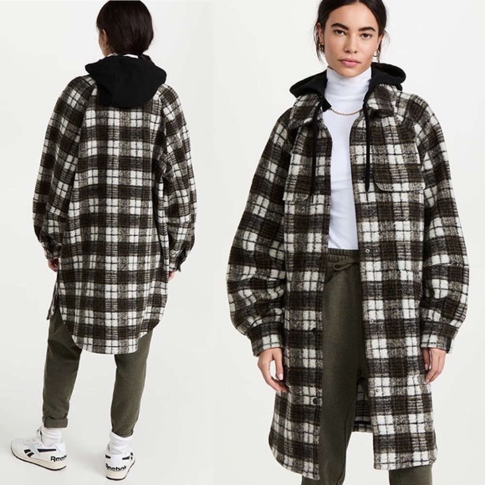 NWT SWEATY BETTY Halle Berry X Reah Longline Hooded Shirt Jacket size medium